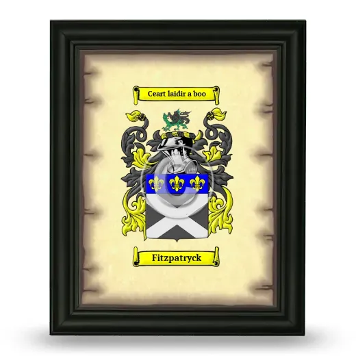 Fitzpatryck Coat of Arms Framed - Black