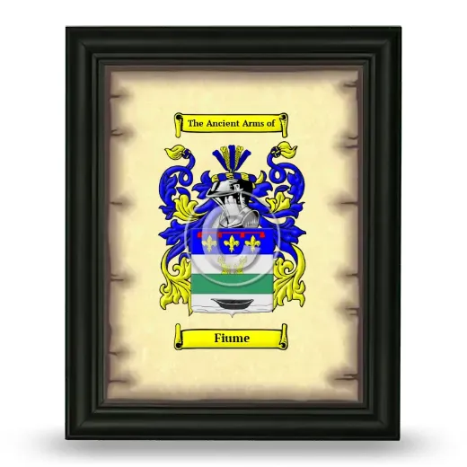 Fiume Coat of Arms Framed - Black