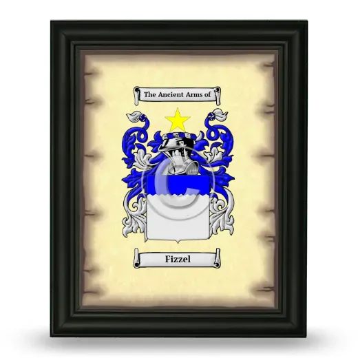 Fizzel Coat of Arms Framed - Black