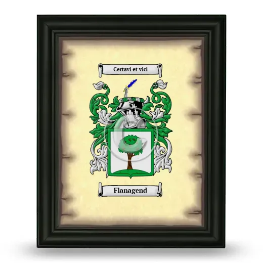 Flanagend Coat of Arms Framed - Black