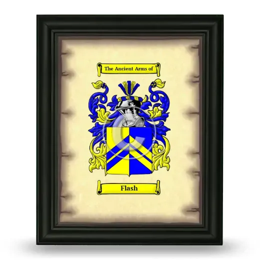 Flash Coat of Arms Framed - Black