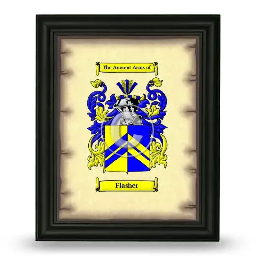Flasher Coat of Arms Framed - Black