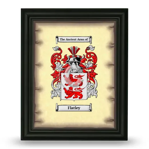 Flatley Coat of Arms Framed - Black