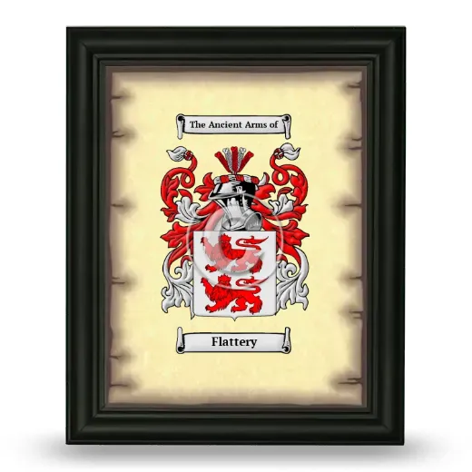 Flattery Coat of Arms Framed - Black