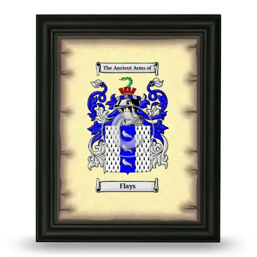 Flays Coat of Arms Framed - Black