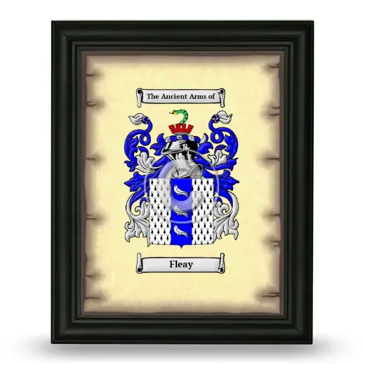 Fleay Coat of Arms Framed - Black