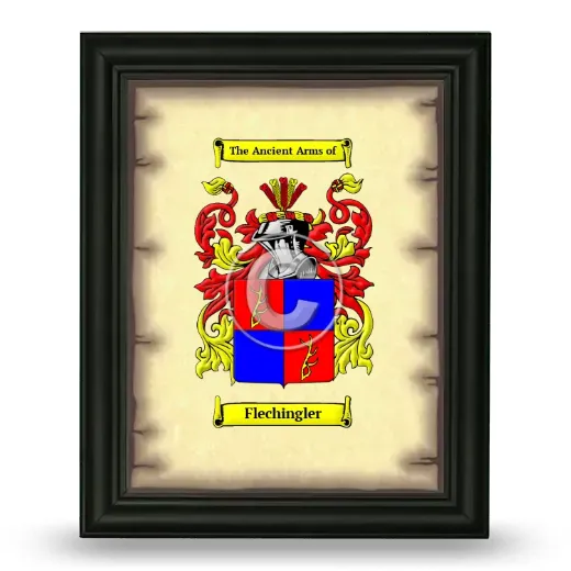 Flechingler Coat of Arms Framed - Black