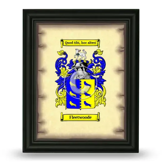 Fleetwoode Coat of Arms Framed - Black