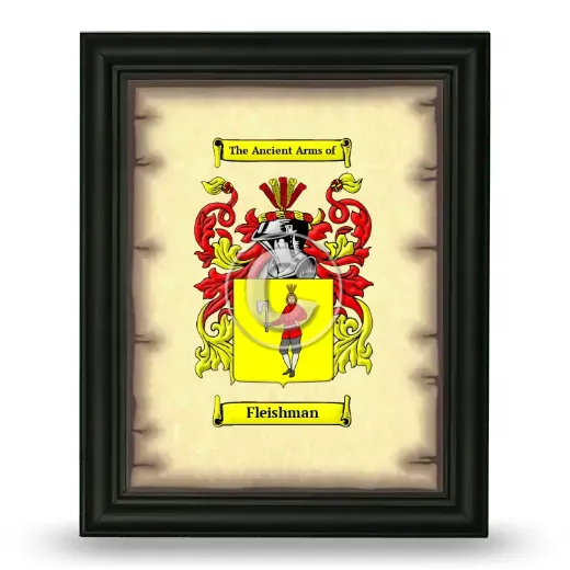 Fleishman Coat of Arms Framed - Black