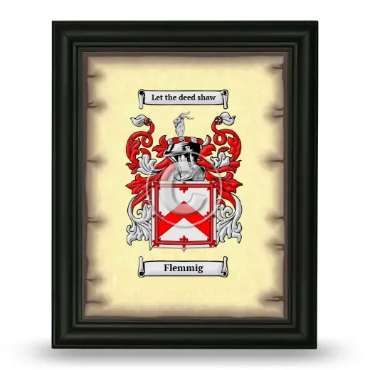 Flemmig Coat of Arms Framed - Black
