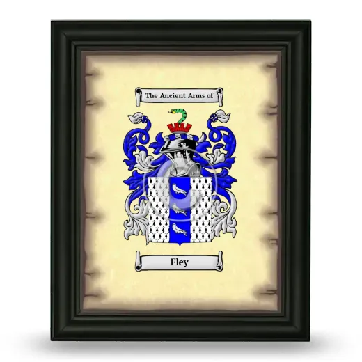 Fley Coat of Arms Framed - Black