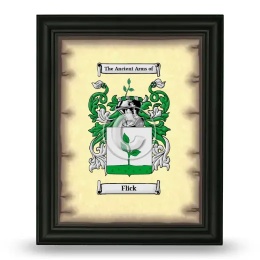 Flick Coat of Arms Framed - Black
