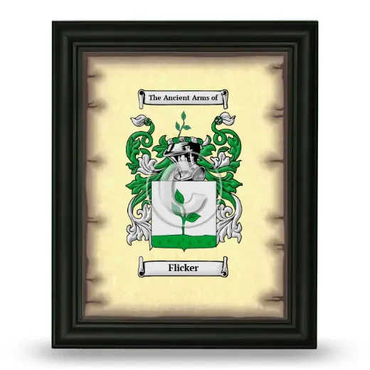 Flicker Coat of Arms Framed - Black