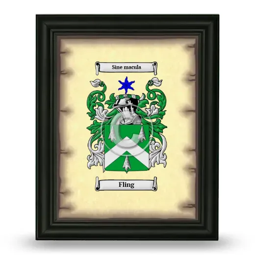 Fling Coat of Arms Framed - Black