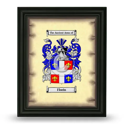 Florin Coat of Arms Framed - Black