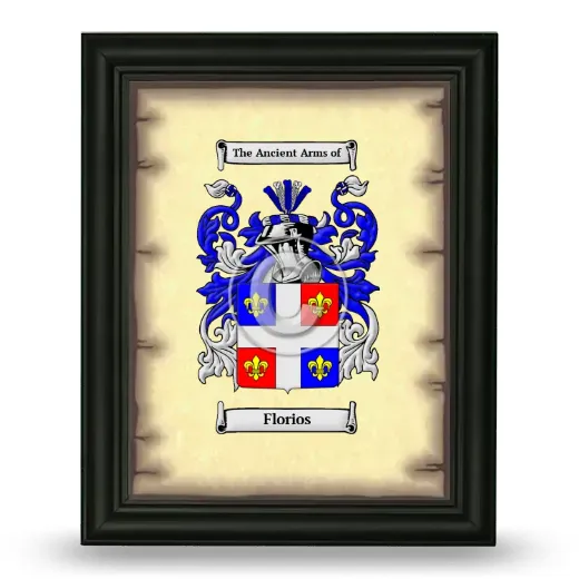 Florios Coat of Arms Framed - Black