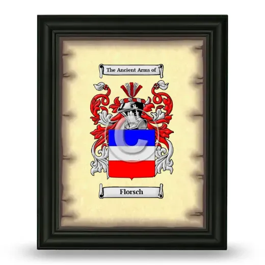 Florsch Coat of Arms Framed - Black