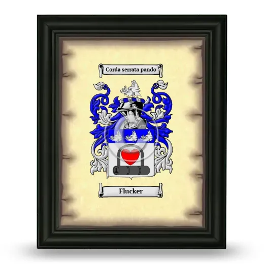 Flucker Coat of Arms Framed - Black