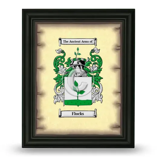 Flucks Coat of Arms Framed - Black