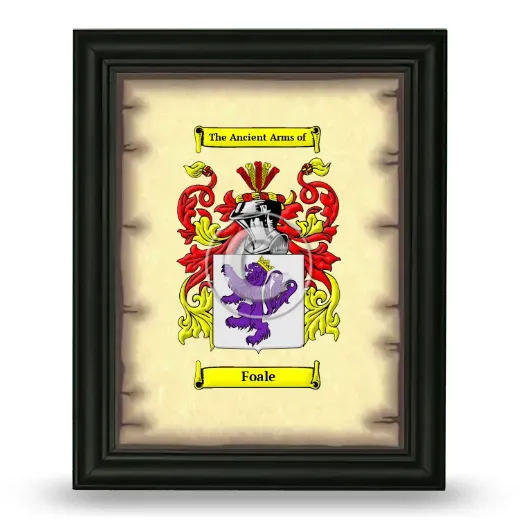 Foale Coat of Arms Framed - Black