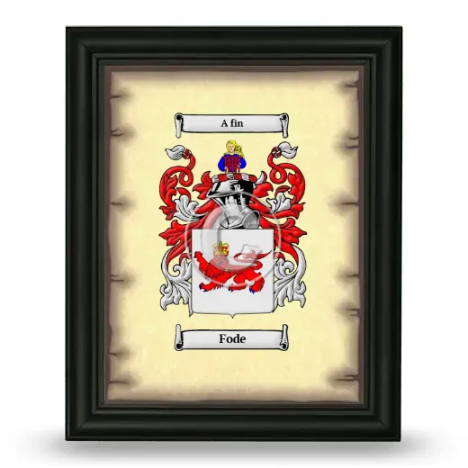 Fode Coat of Arms Framed - Black
