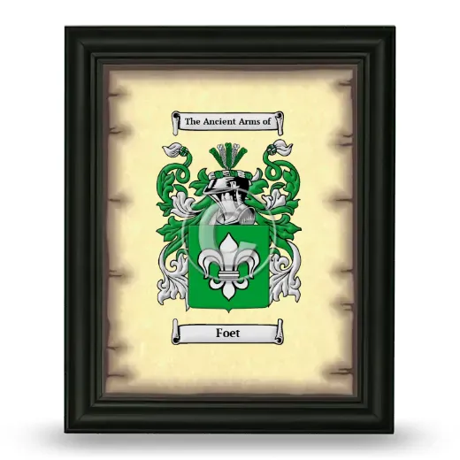 Foet Coat of Arms Framed - Black