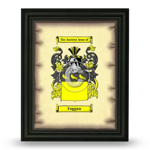 Foggan Coat of Arms Framed - Black