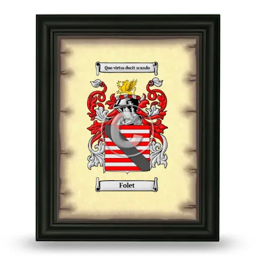 Folet Coat of Arms Framed - Black