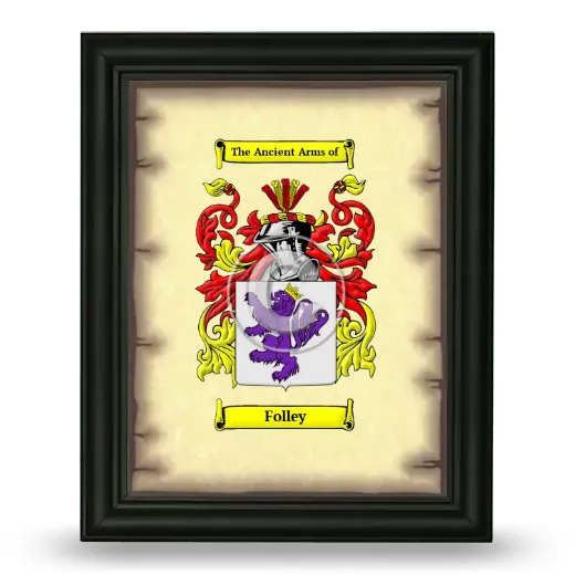 Folley Coat of Arms Framed - Black
