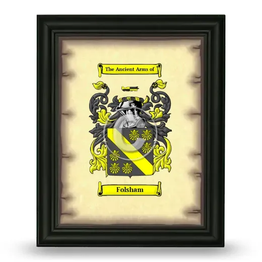 Folsham Coat of Arms Framed - Black