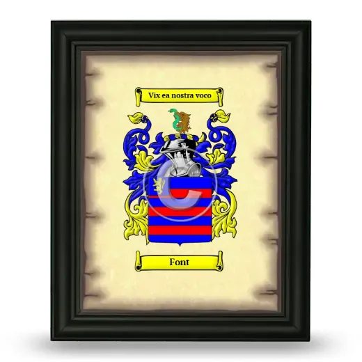 Font Coat of Arms Framed - Black