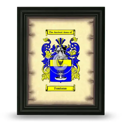 Fontana Coat of Arms Framed - Black
