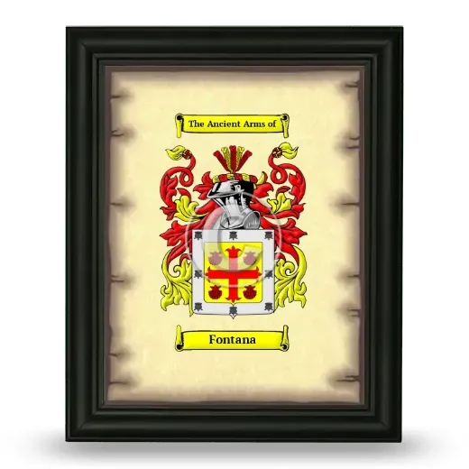 Fontana Coat of Arms Framed - Black