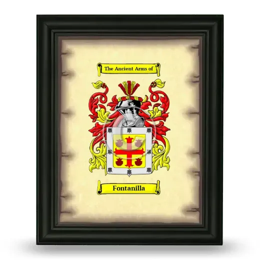 Fontanilla Coat of Arms Framed - Black