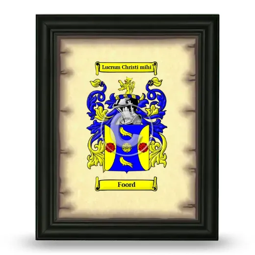 Foord Coat of Arms Framed - Black
