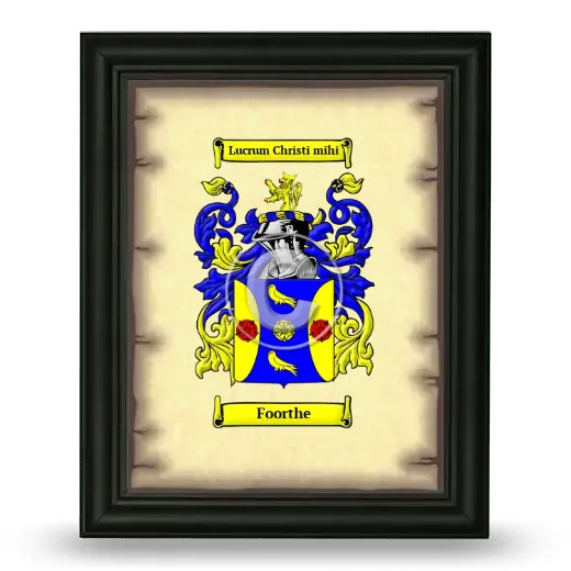 Foorthe Coat of Arms Framed - Black