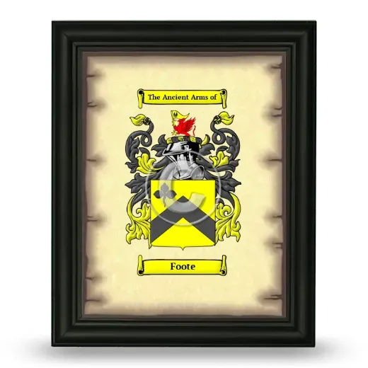 Foote Coat of Arms Framed - Black
