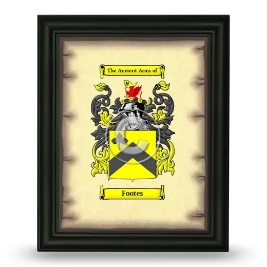 Footes Coat of Arms Framed - Black