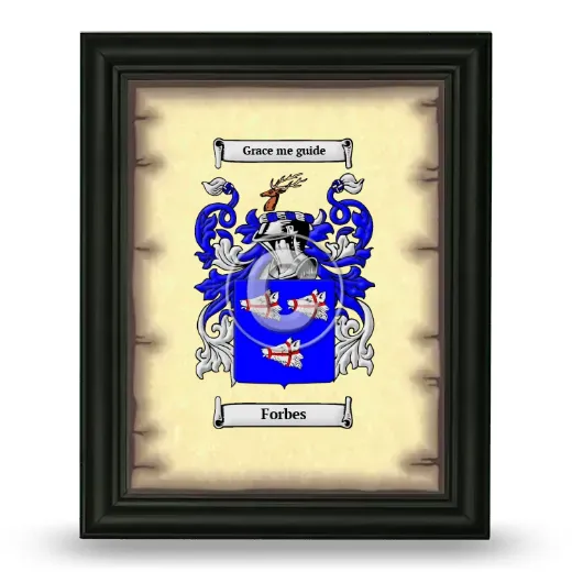Forbes Coat of Arms Framed - Black