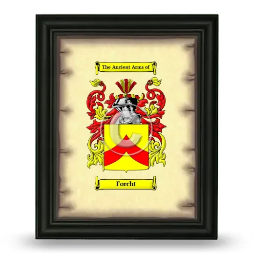 Forcht Coat of Arms Framed - Black