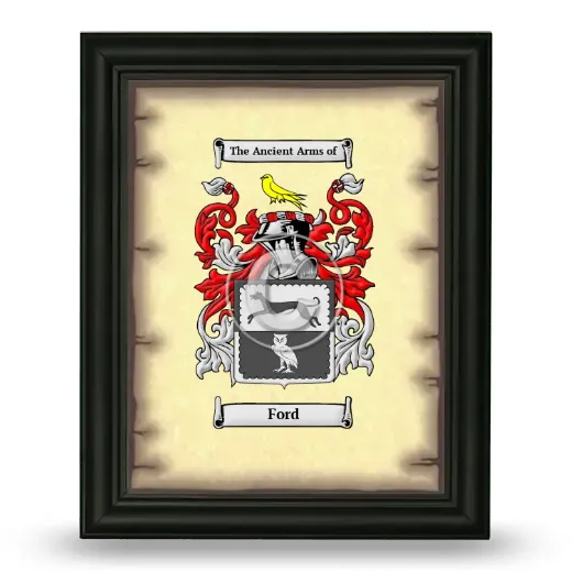 Ford Coat of Arms Framed - Black