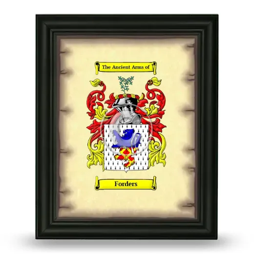 Forders Coat of Arms Framed - Black
