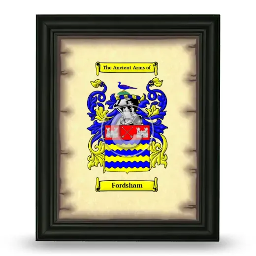 Fordsham Coat of Arms Framed - Black