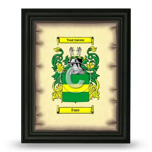 Fore Coat of Arms Framed - Black