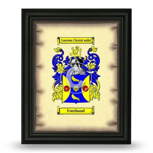 Forehand Coat of Arms Framed - Black