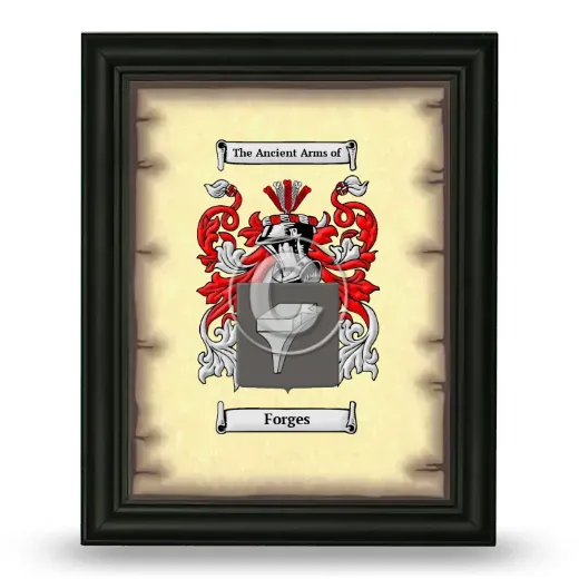 Forges Coat of Arms Framed - Black
