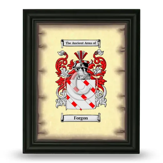 Forgon Coat of Arms Framed - Black