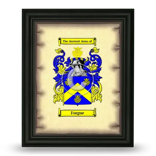 Forgue Coat of Arms Framed - Black
