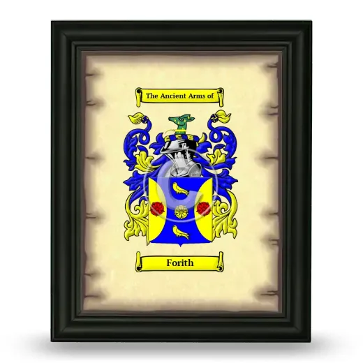 Forith Coat of Arms Framed - Black
