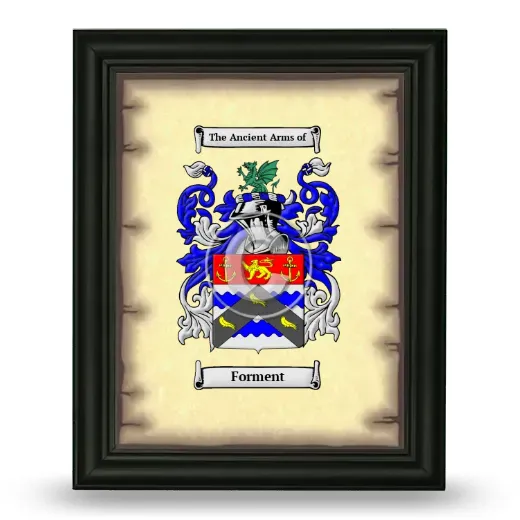 Forment Coat of Arms Framed - Black